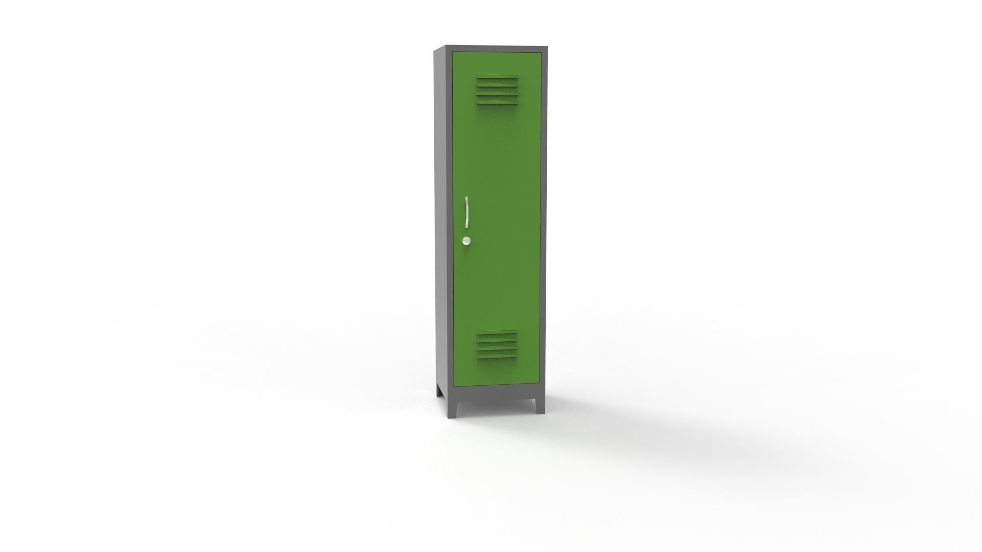 METAL CABINET-5 TYPES-GRAY AND GREEN 3D Model Collection_36