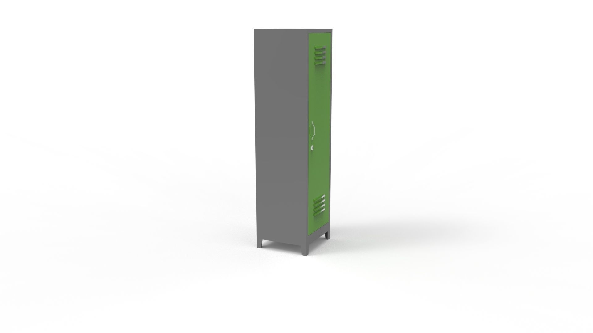 METAL CABINET-5 TYPES-GRAY AND GREEN 3D Model Collection_41