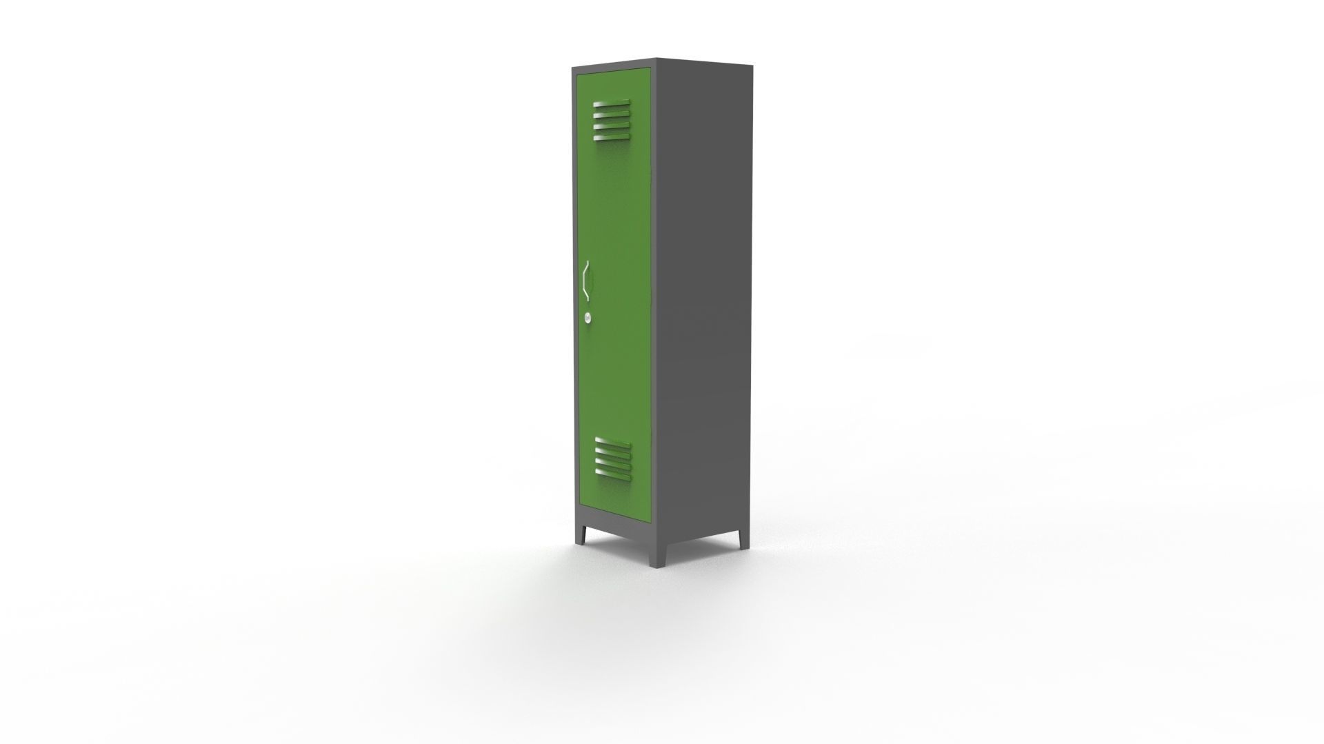 METAL CABINET-5 TYPES-GRAY AND GREEN 3D Model Collection_37