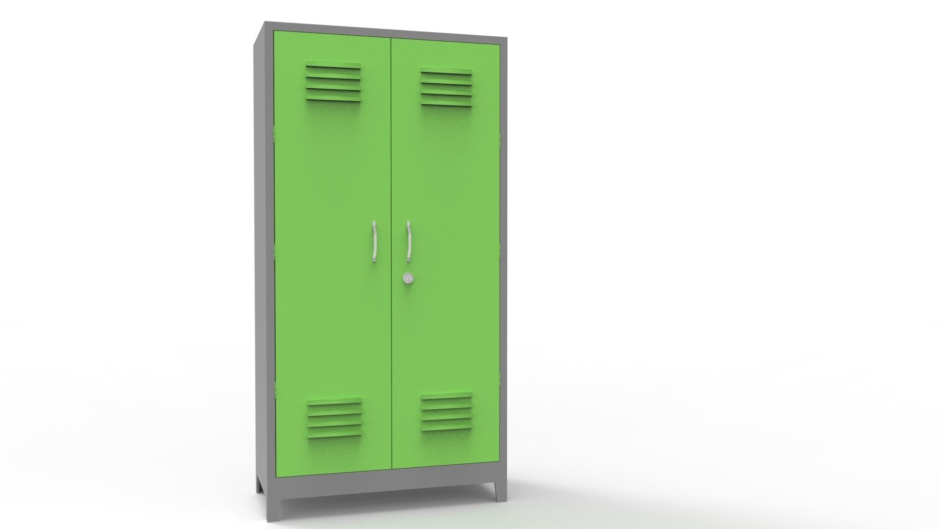 METAL CABINET-5 TYPES-GRAY AND GREEN 3D Model Collection_11