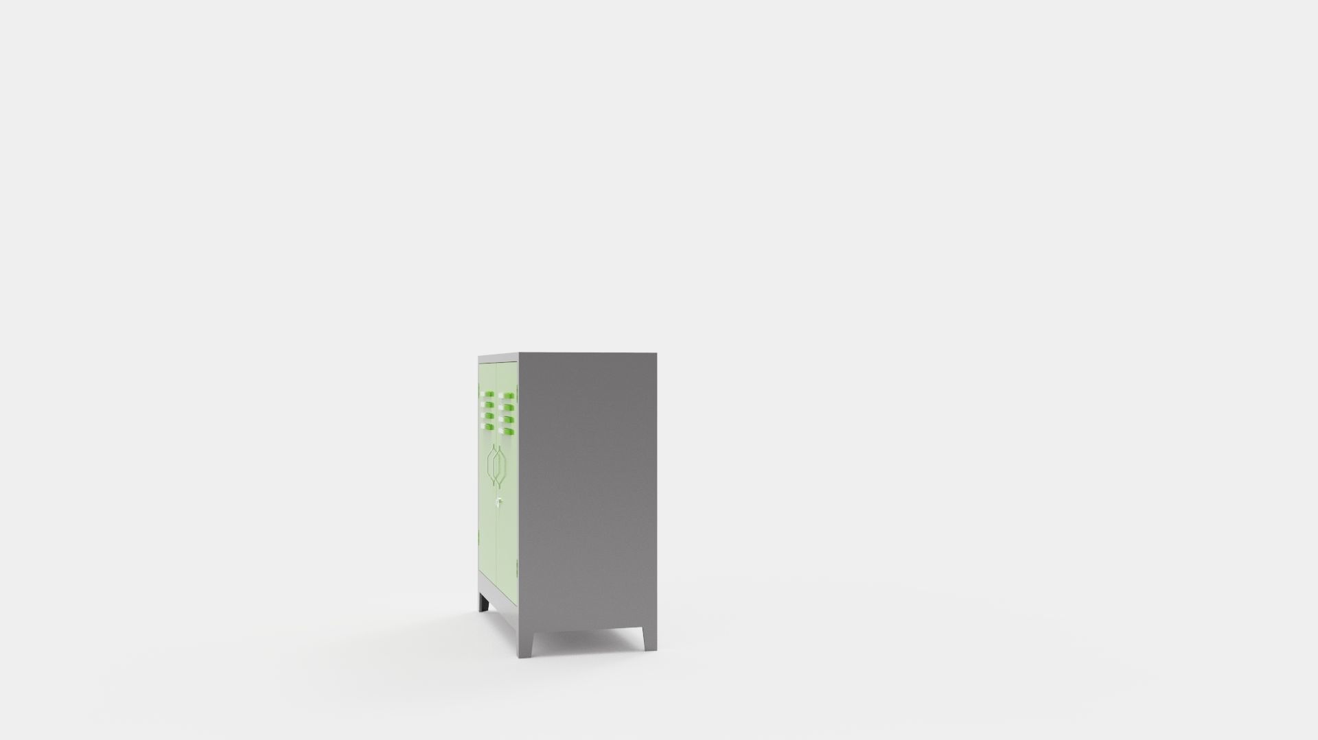 METAL CABINET-5 TYPES-GRAY AND GREEN 3D Model Collection_18