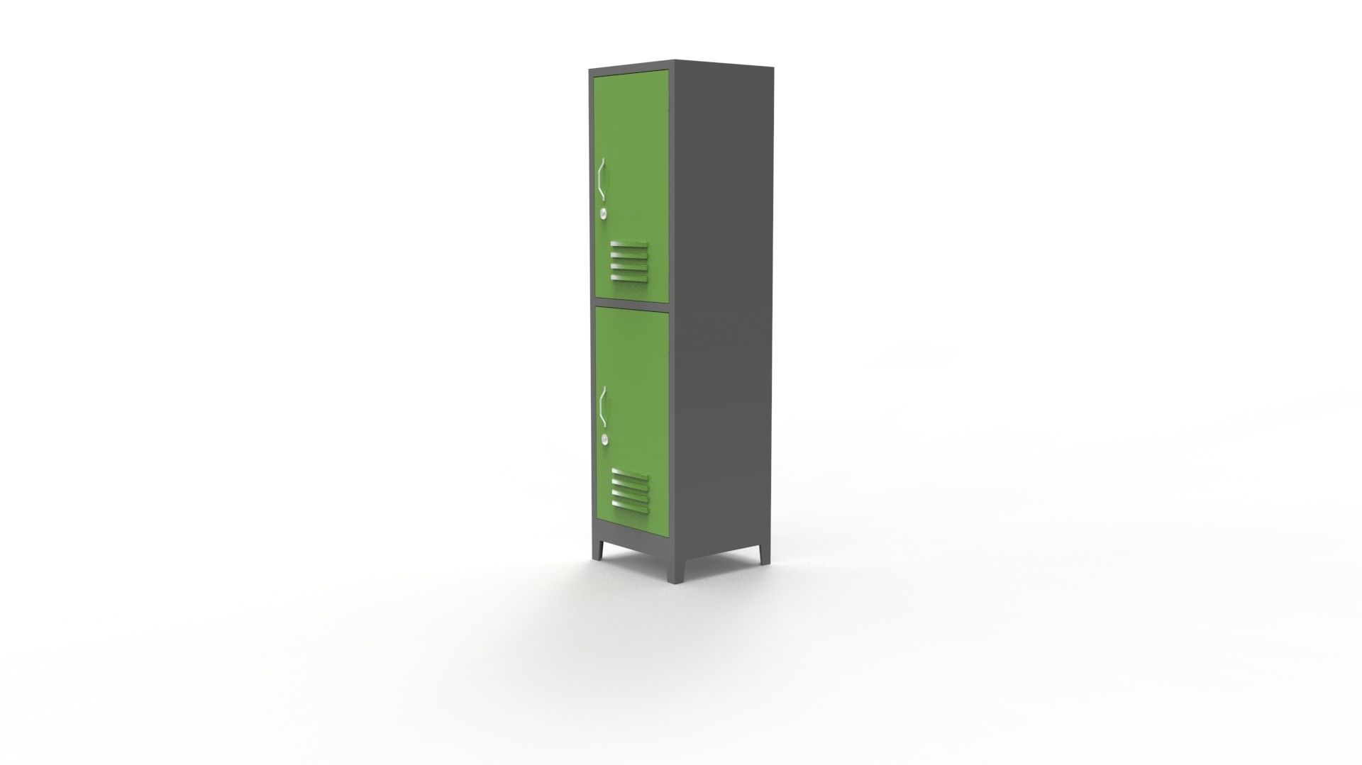METAL CABINET-5 TYPES-GRAY AND GREEN 3D Model Collection_57