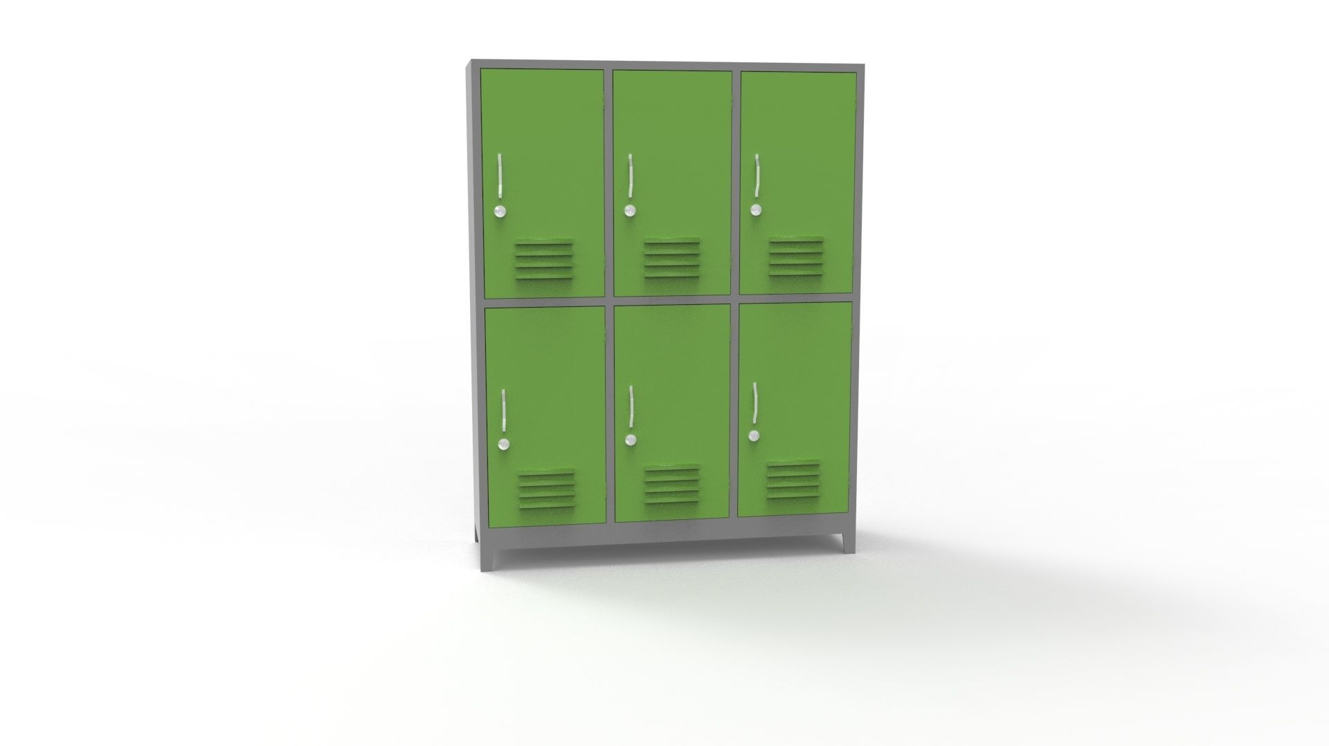 METAL CABINET-5 TYPES-GRAY AND GREEN 3D Model Collection_75