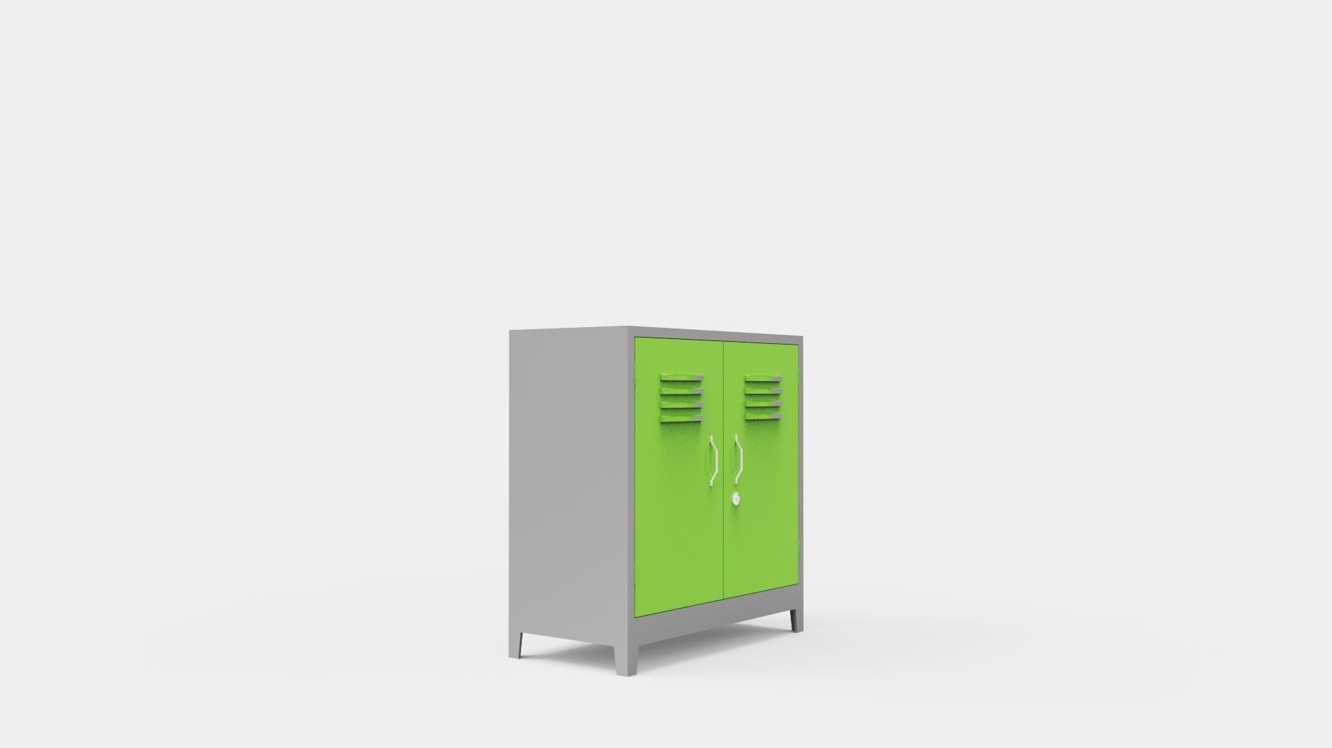 METAL CABINET-5 TYPES-GRAY AND GREEN 3D Model Collection_20