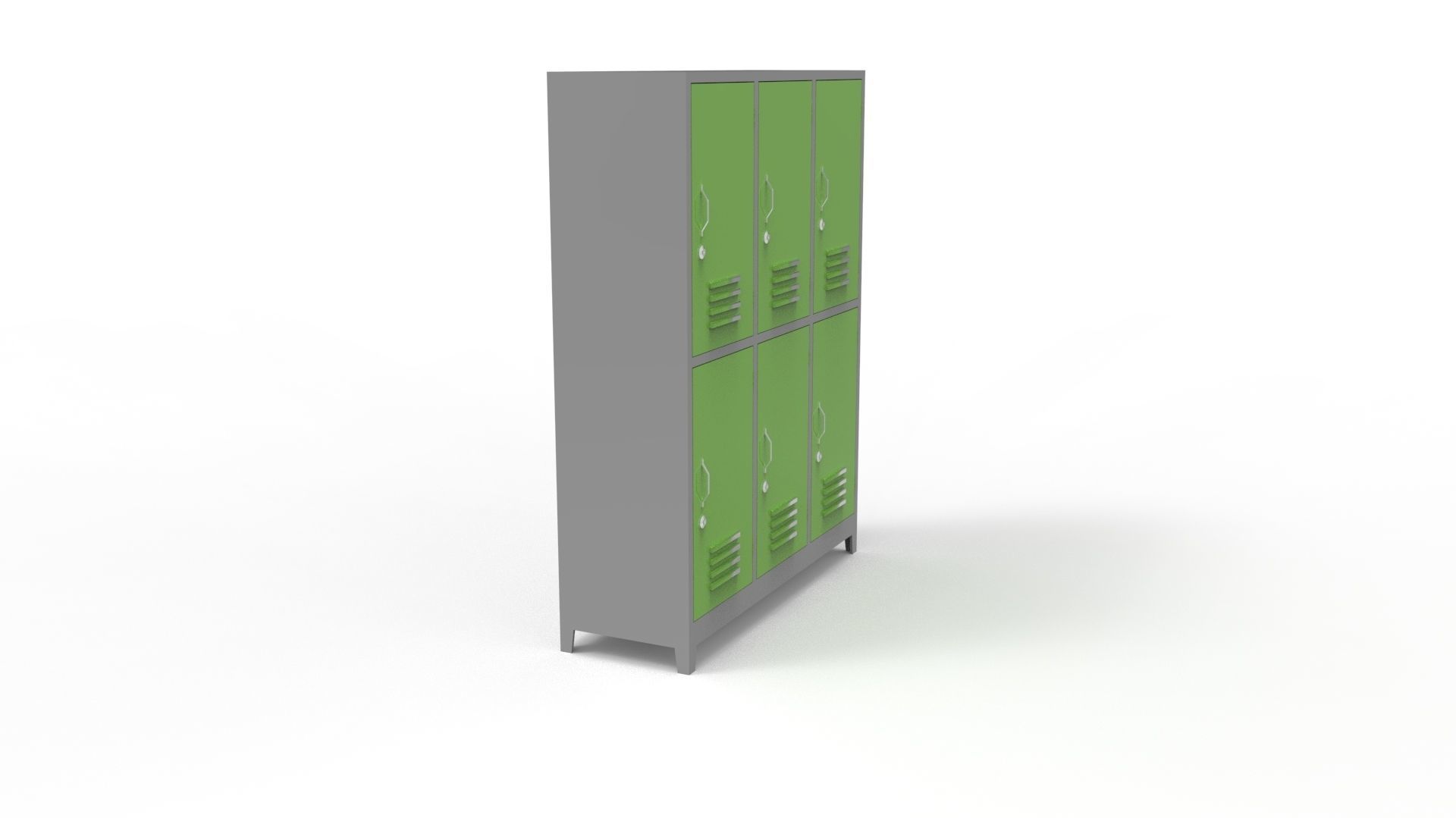 METAL CABINET-5 TYPES-GRAY AND GREEN 3D Model Collection_74