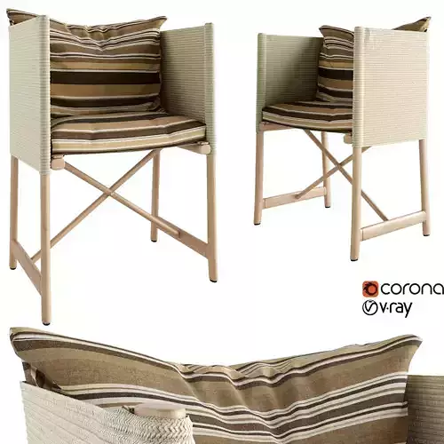 Folding garden chair Kettal Giro 3D model
