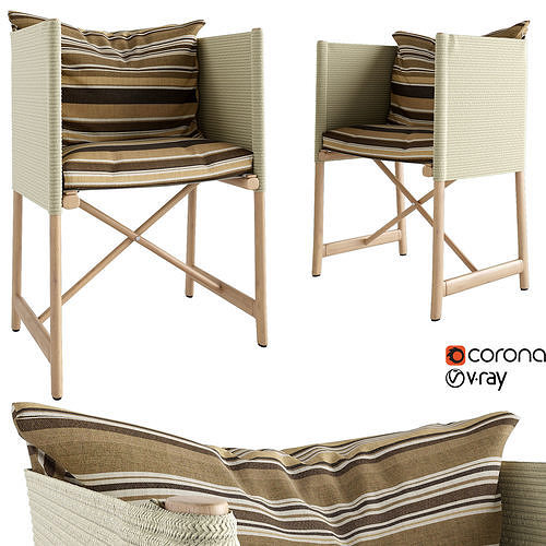 Folding garden chair Kettal Giro 3D model