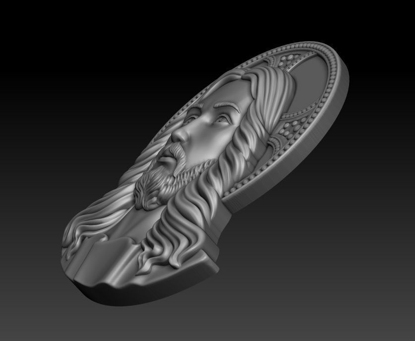 Jesus 2 head 3D print model_13