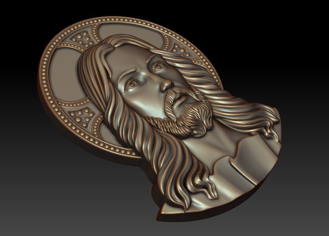 Jesus 2 head 3D print model_1