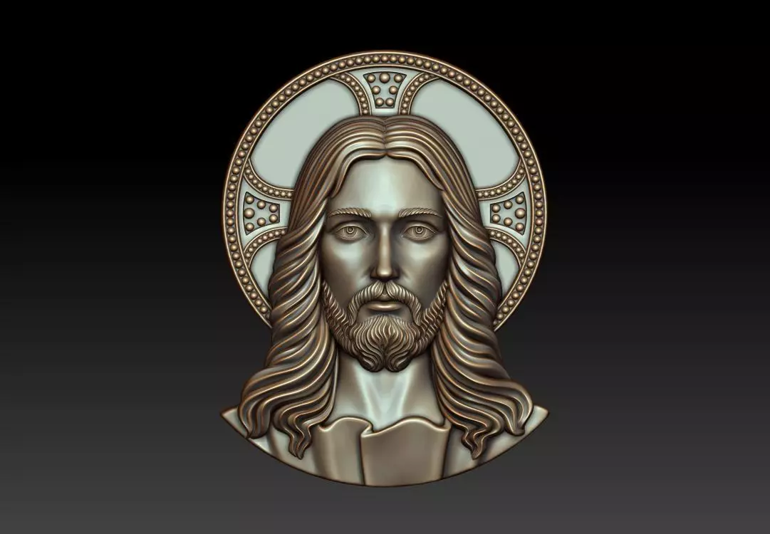 Jesus 2 head 3D print model_0
