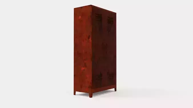 METAL CABINET-DOUBLE LONG-RUSTY
