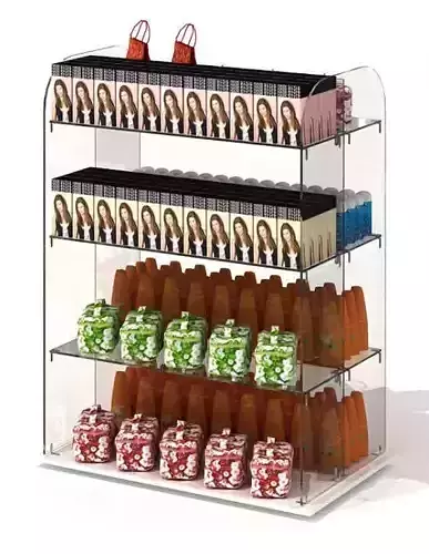 Four Level Shop Glass Shelf