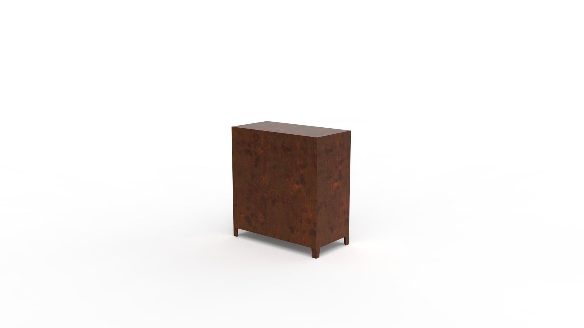 METAL CABINET - DOUBLE SHORT-RUSTY Low-poly 3D model_31