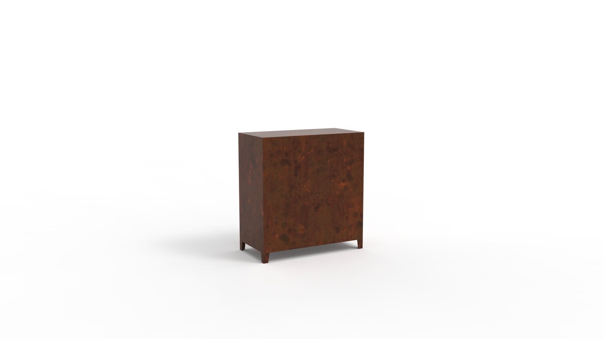 METAL CABINET - DOUBLE SHORT-RUSTY Low-poly 3D model_29