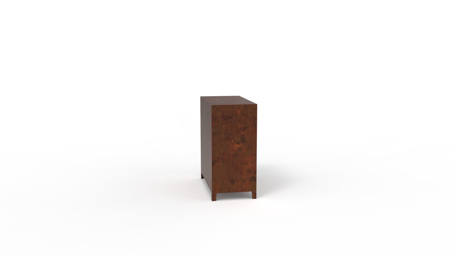 METAL CABINET - DOUBLE SHORT-RUSTY Low-poly 3D model_2