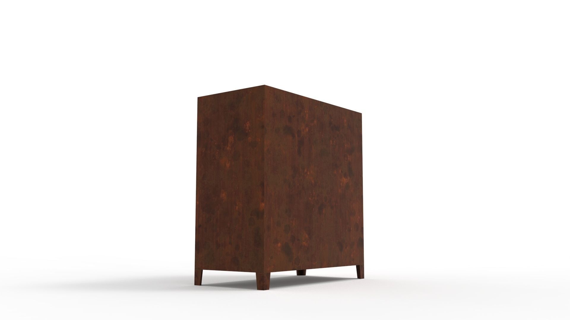 METAL CABINET - DOUBLE SHORT-RUSTY Low-poly 3D model_11