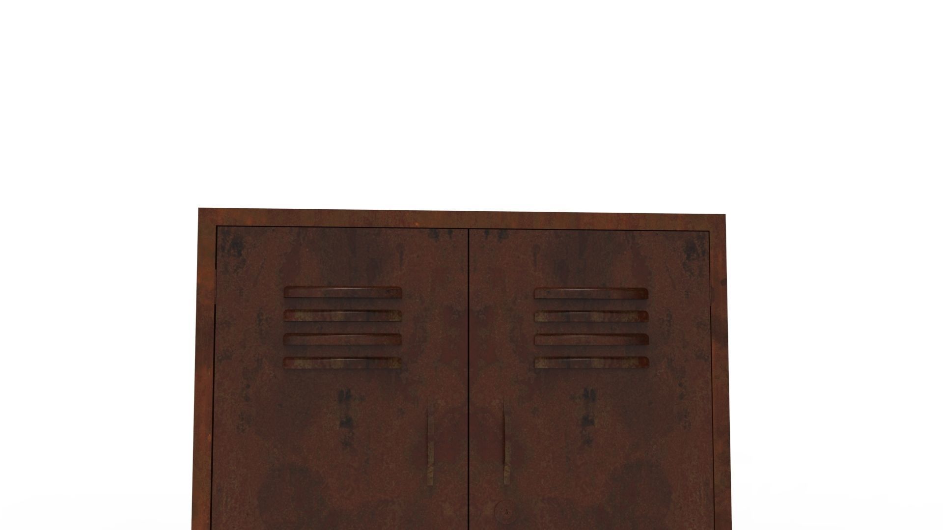 METAL CABINET - DOUBLE SHORT-RUSTY Low-poly 3D model_17