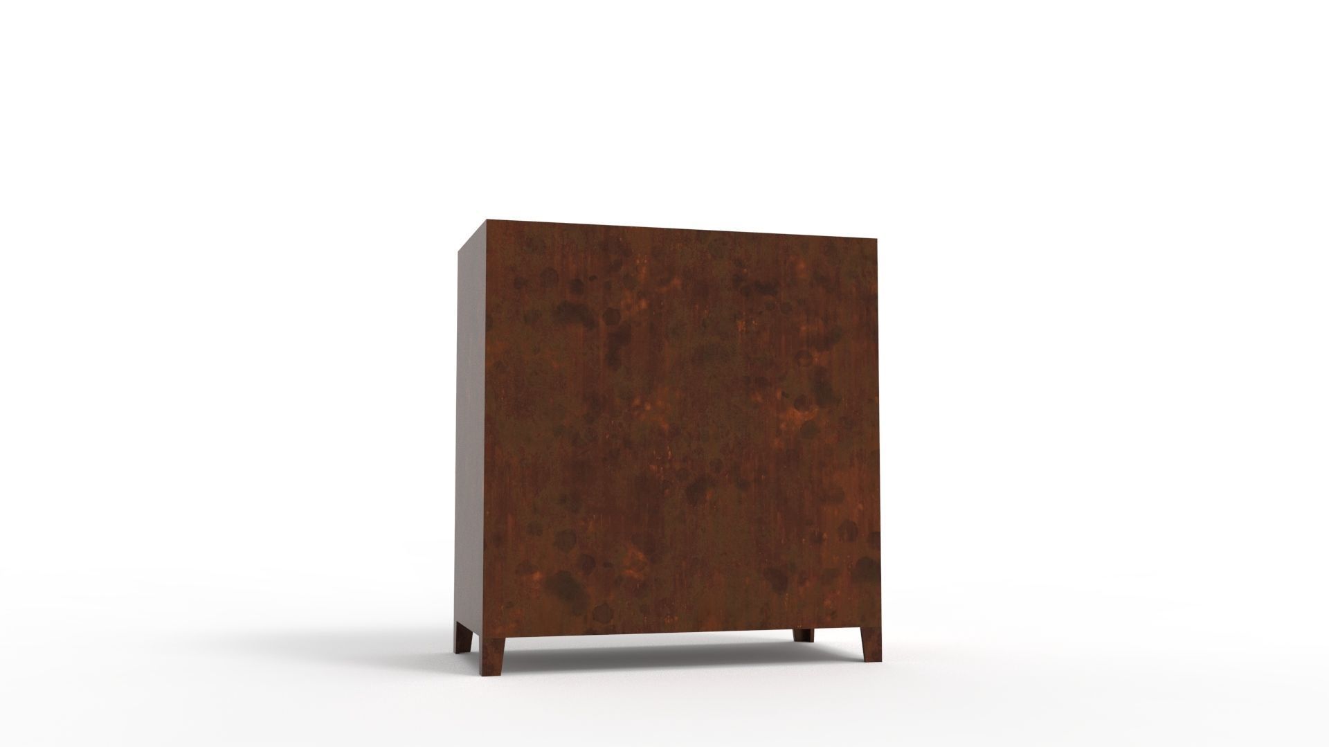 METAL CABINET - DOUBLE SHORT-RUSTY Low-poly 3D model_13