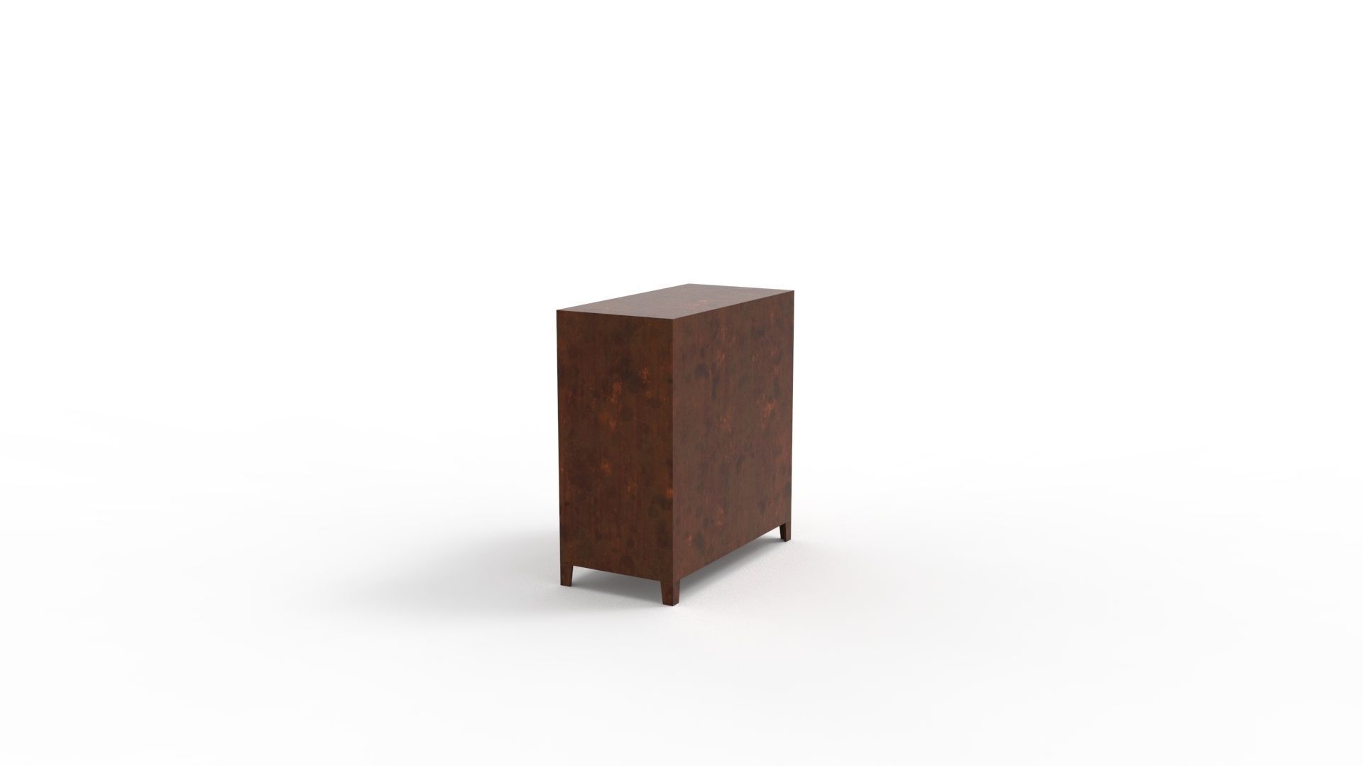 METAL CABINET - DOUBLE SHORT-RUSTY Low-poly 3D model_28