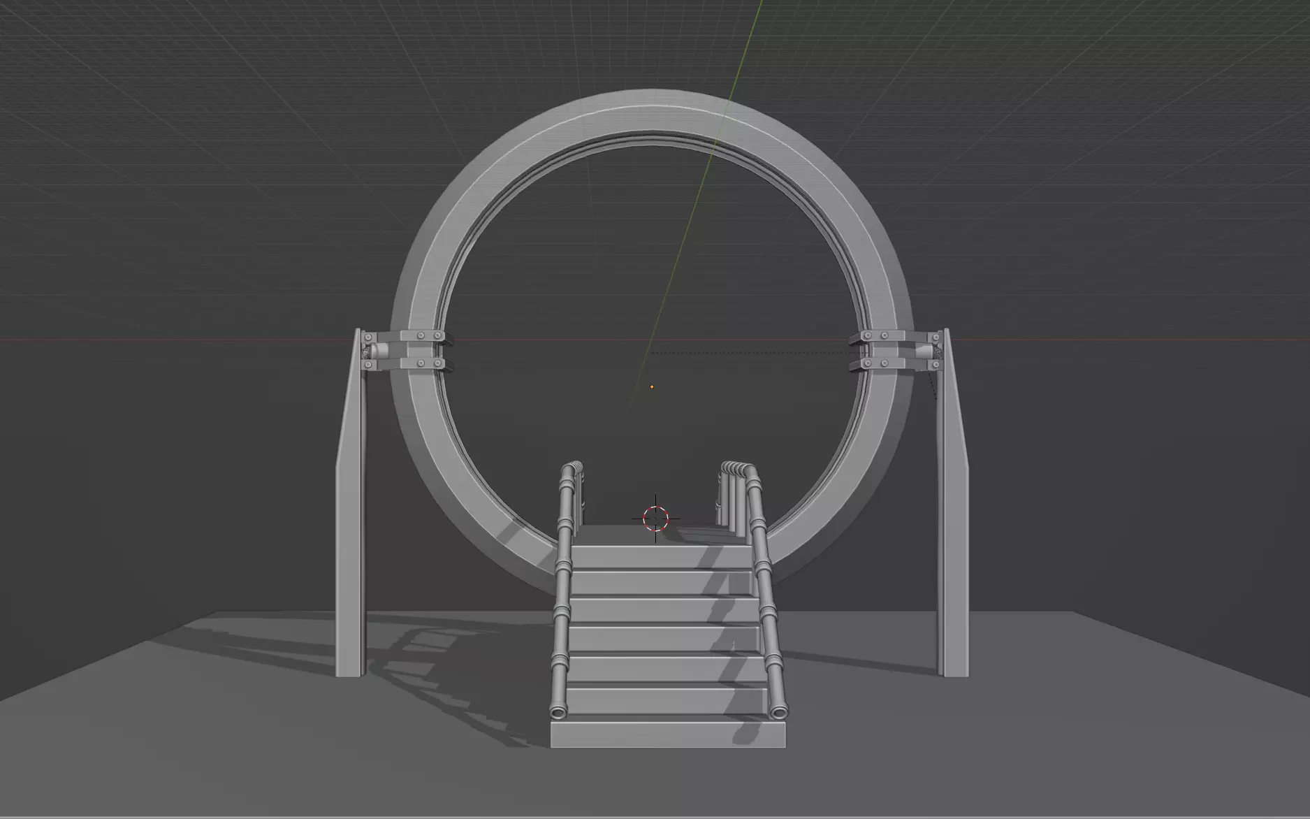 SCI-FI Portal NOT TEXTURED Low-poly 3D model