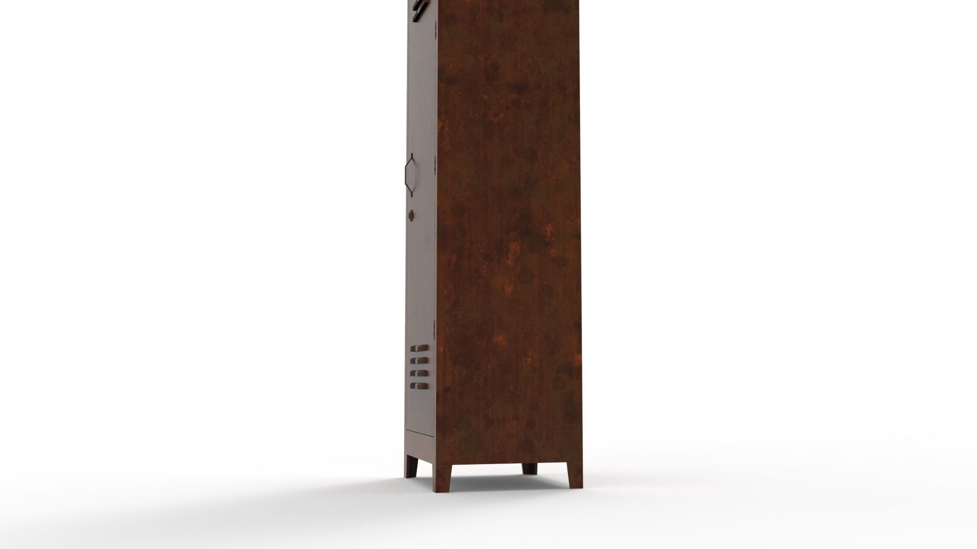 METAL CABINET-SINGLE LONG-RUSTY Low-poly 3D model_67