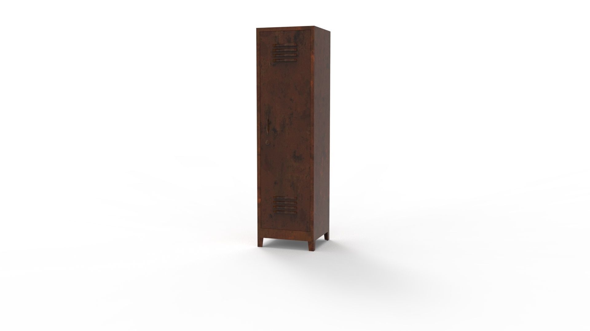 METAL CABINET-SINGLE LONG-RUSTY Low-poly 3D model_51