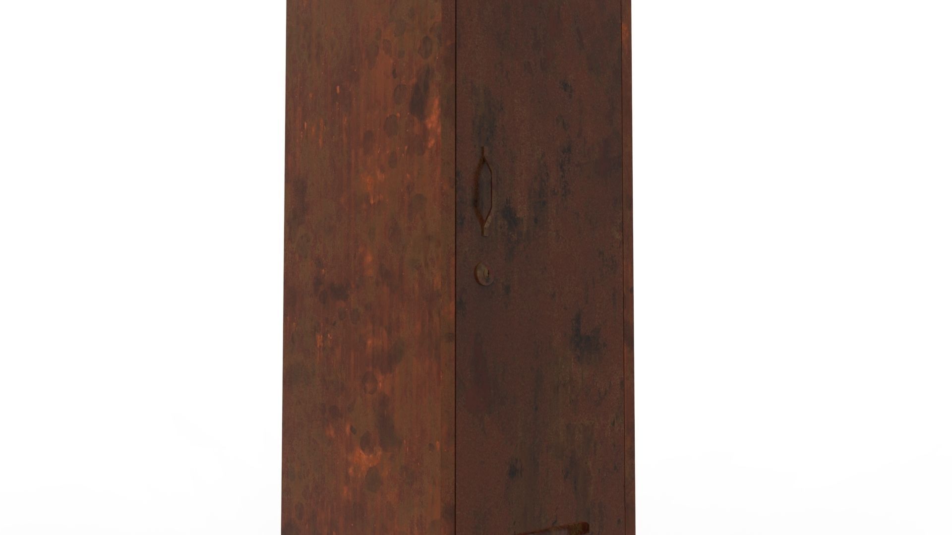 METAL CABINET-SINGLE LONG-RUSTY Low-poly 3D model_31