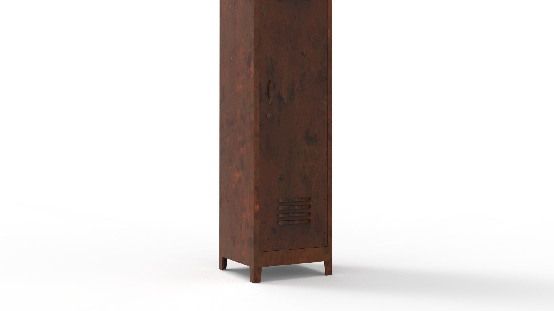 METAL CABINET-SINGLE LONG-RUSTY Low-poly 3D model_66