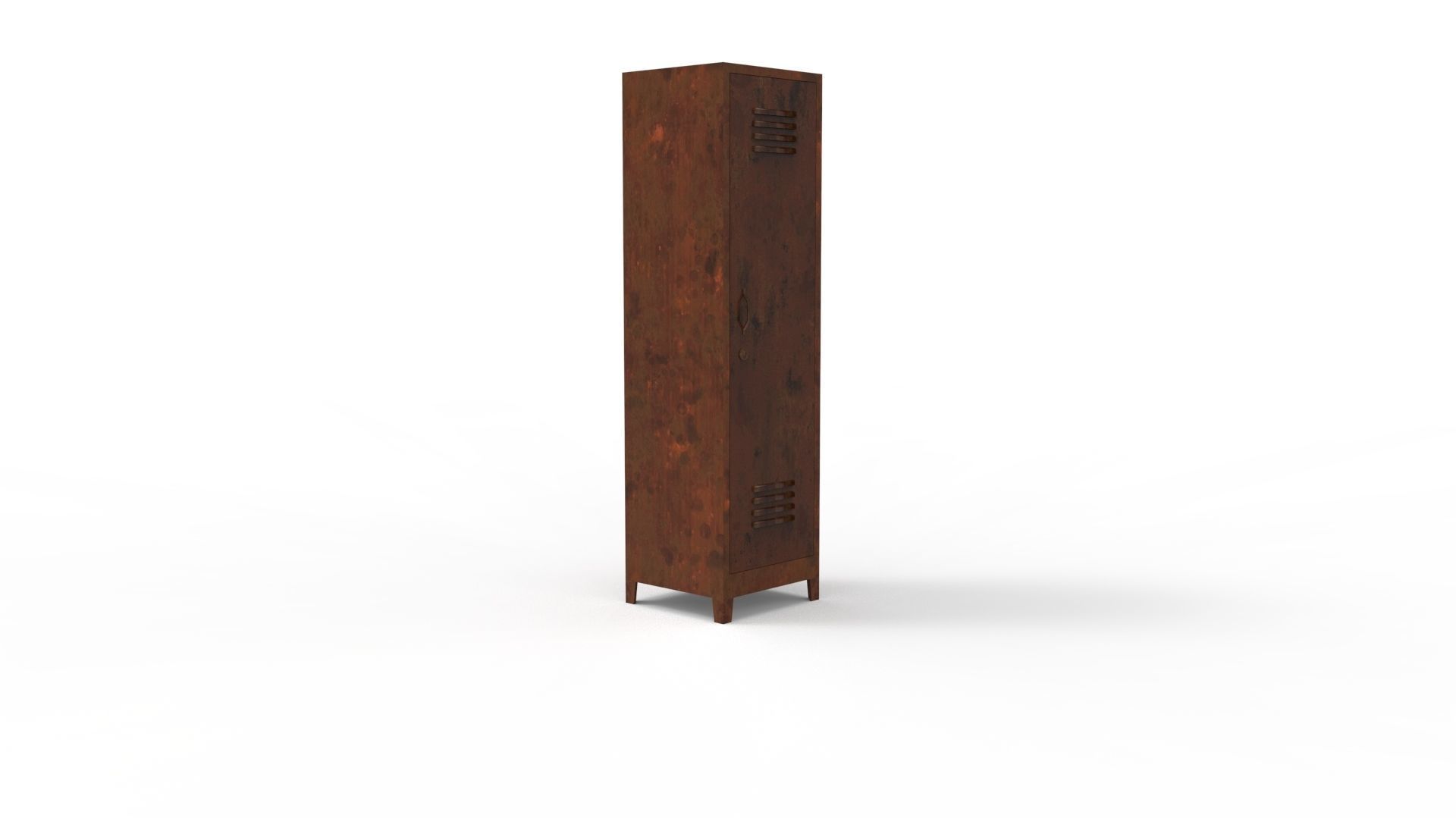 METAL CABINET-SINGLE LONG-RUSTY Low-poly 3D model_62