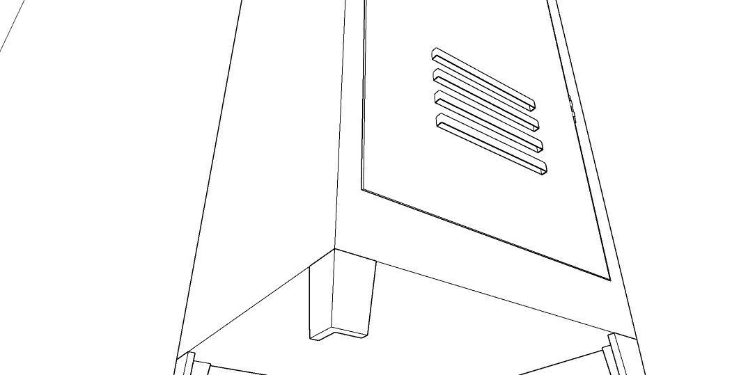 METAL CABINET-SINGLE LONG-RUSTY Low-poly 3D model_4