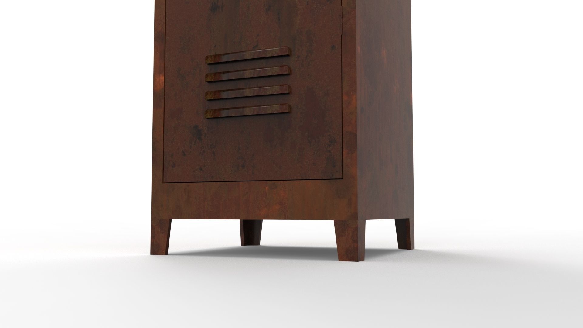 METAL CABINET-SINGLE LONG-RUSTY Low-poly 3D model_74