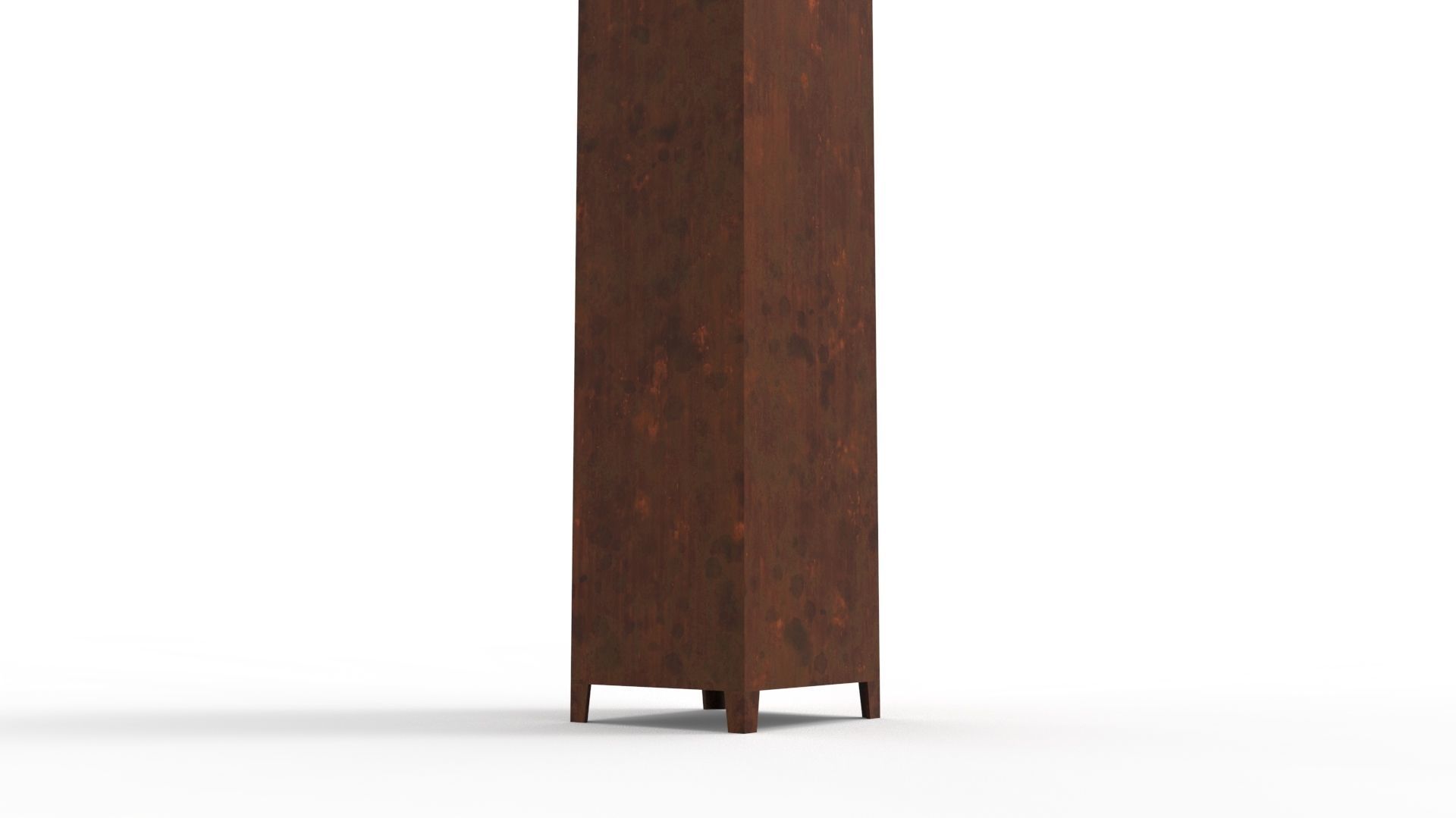 METAL CABINET-SINGLE LONG-RUSTY Low-poly 3D model_28