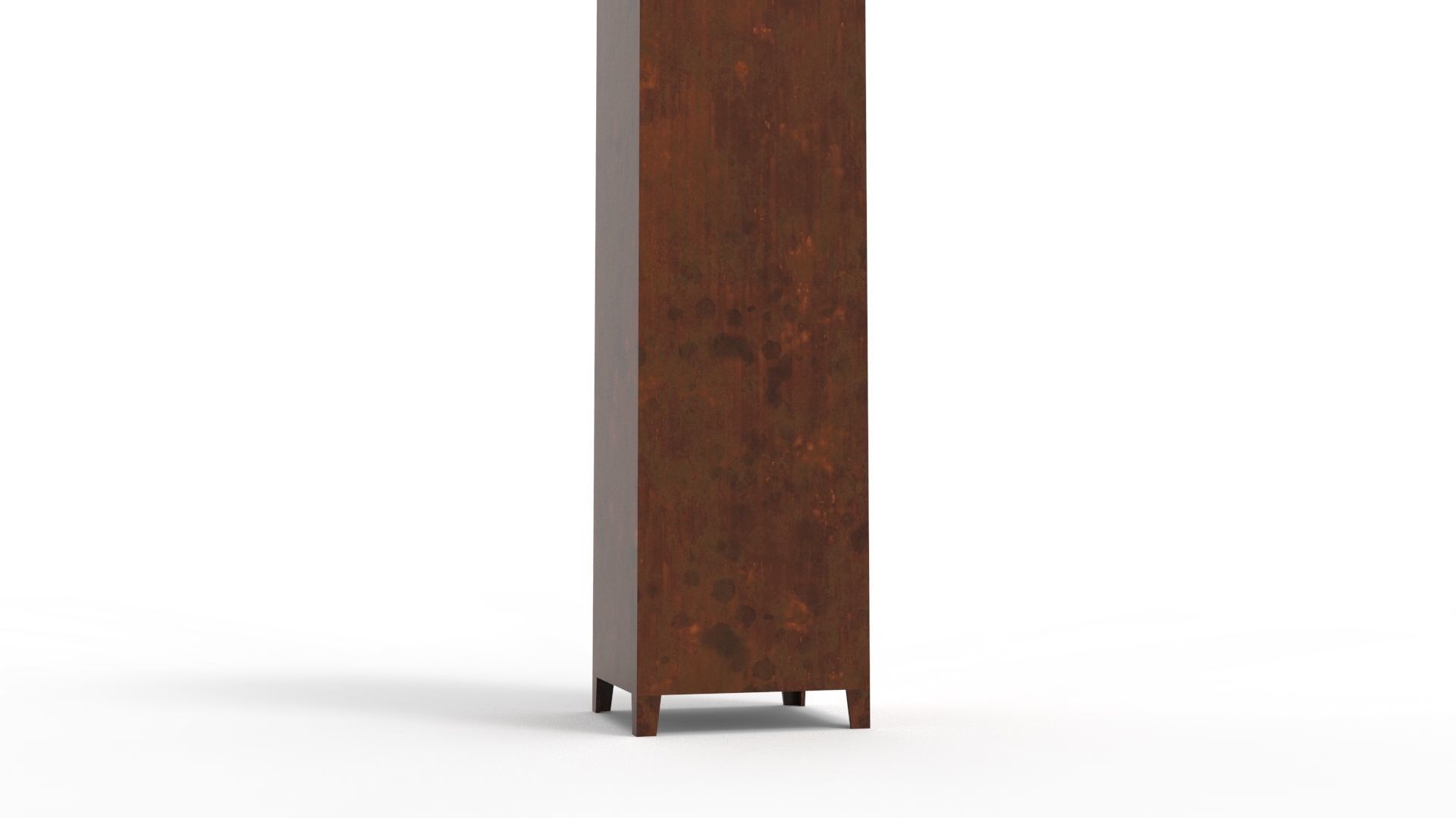 METAL CABINET-SINGLE LONG-RUSTY Low-poly 3D model_27