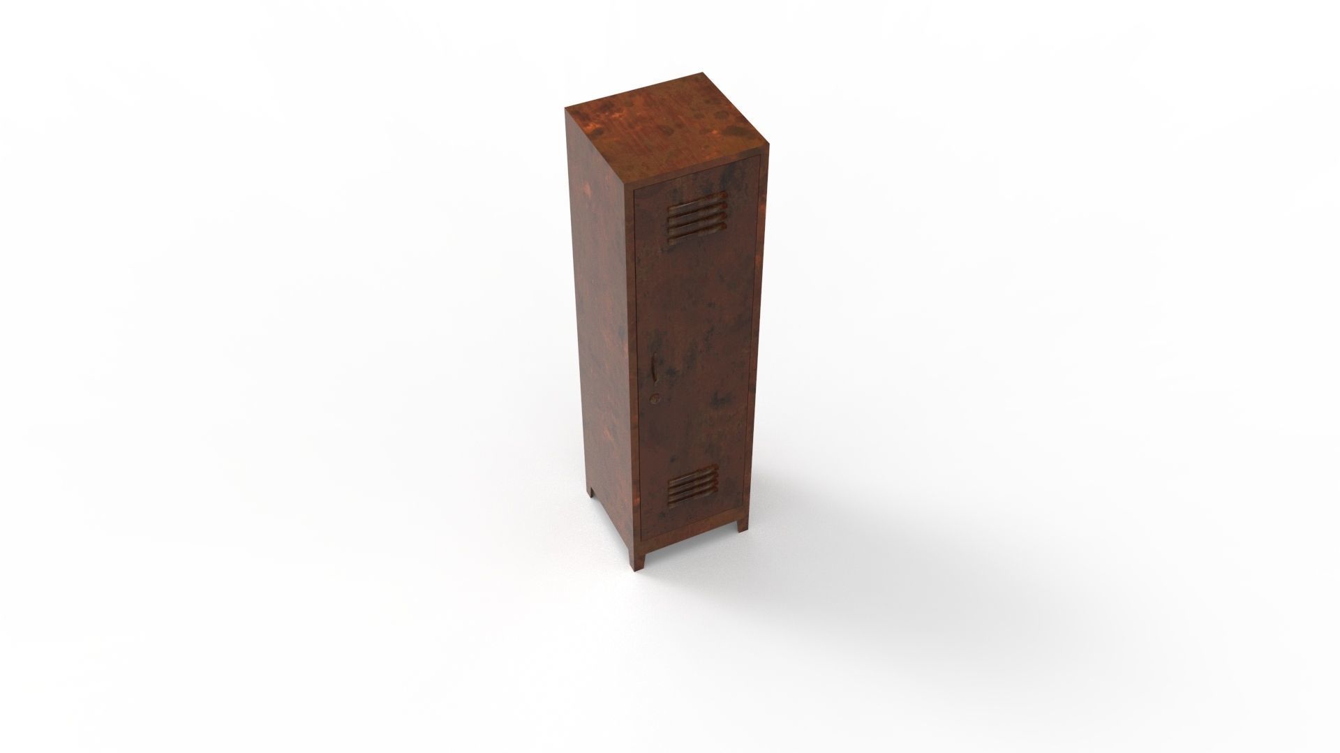 METAL CABINET-SINGLE LONG-RUSTY Low-poly 3D model_76
