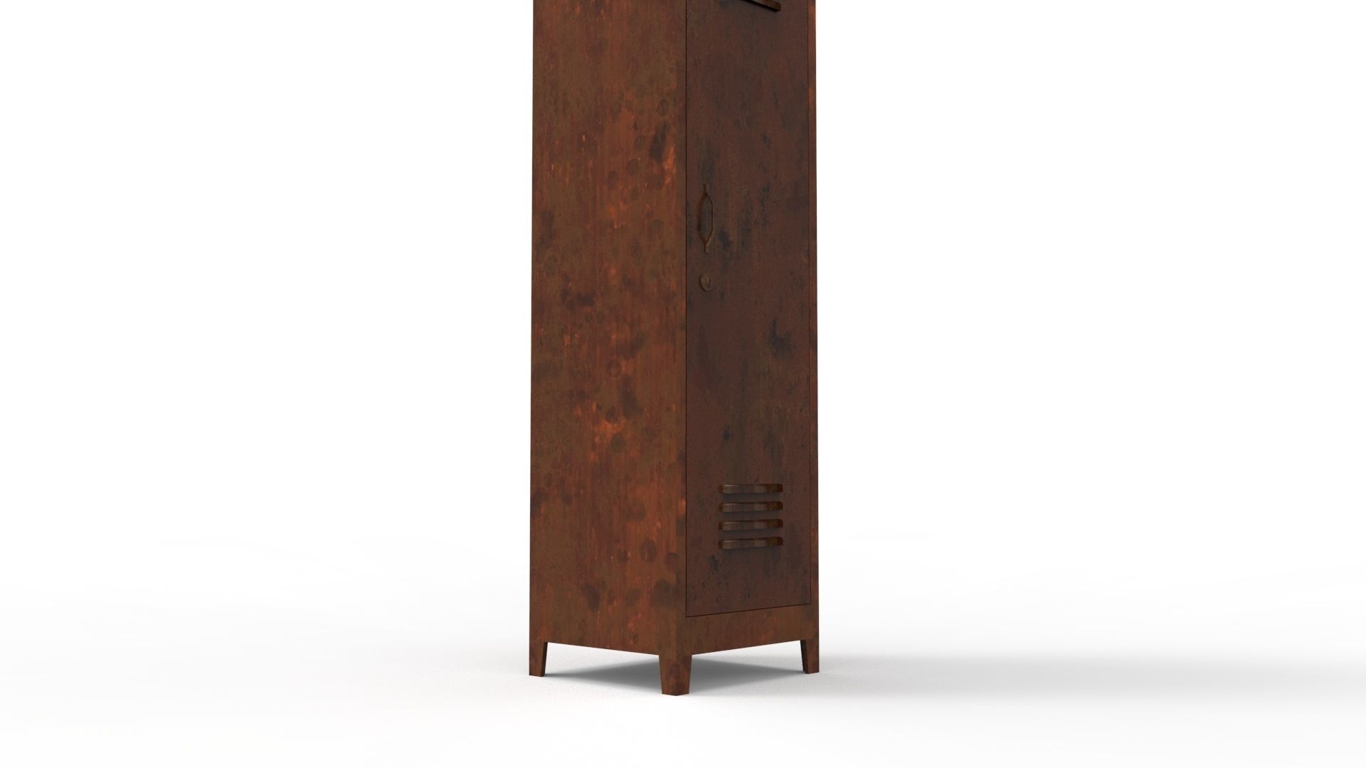 METAL CABINET-SINGLE LONG-RUSTY Low-poly 3D model_20