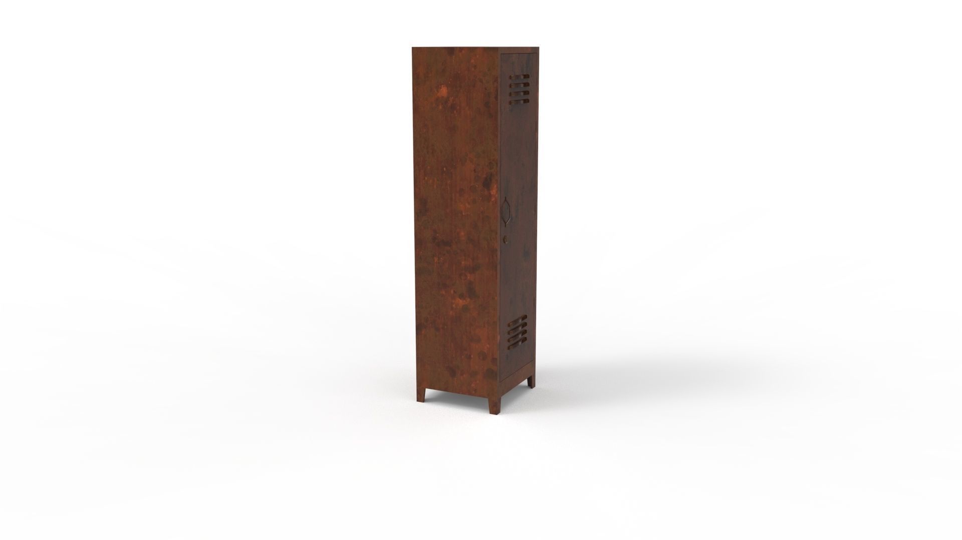 METAL CABINET-SINGLE LONG-RUSTY Low-poly 3D model_60