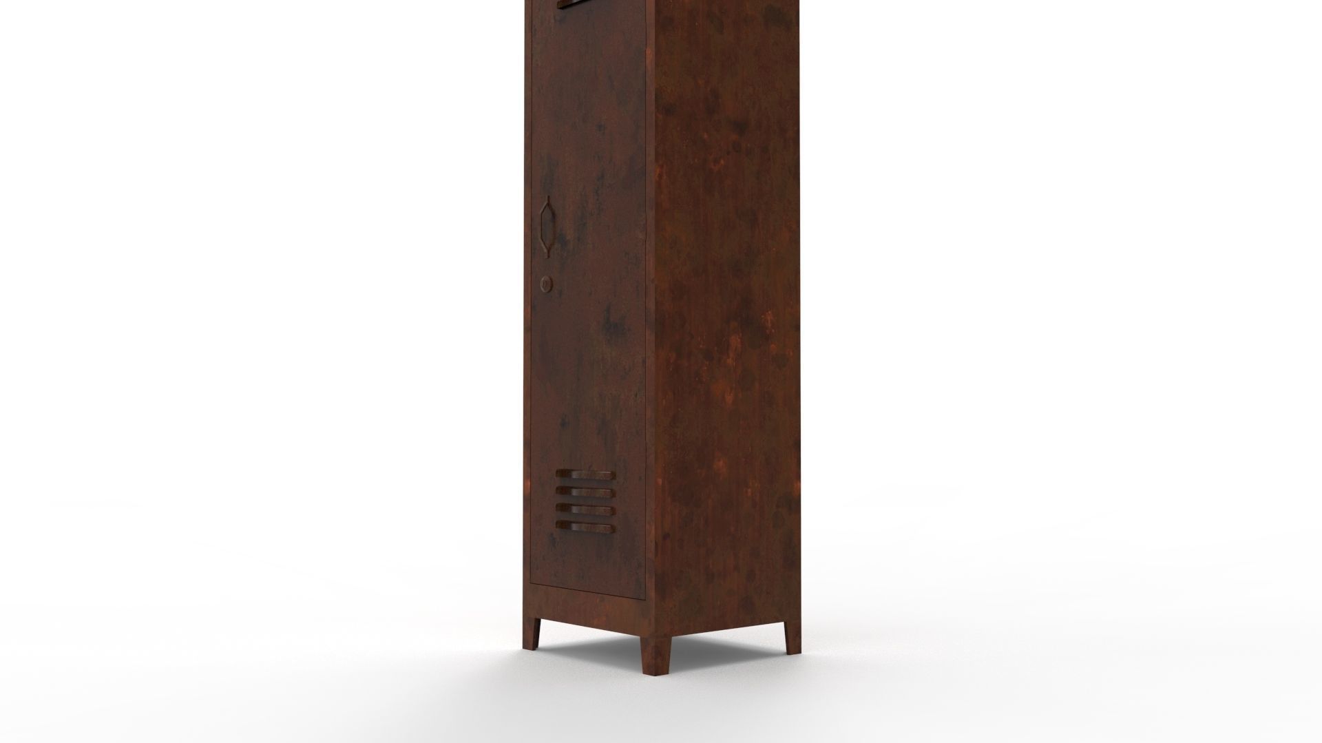 METAL CABINET-SINGLE LONG-RUSTY Low-poly 3D model_65