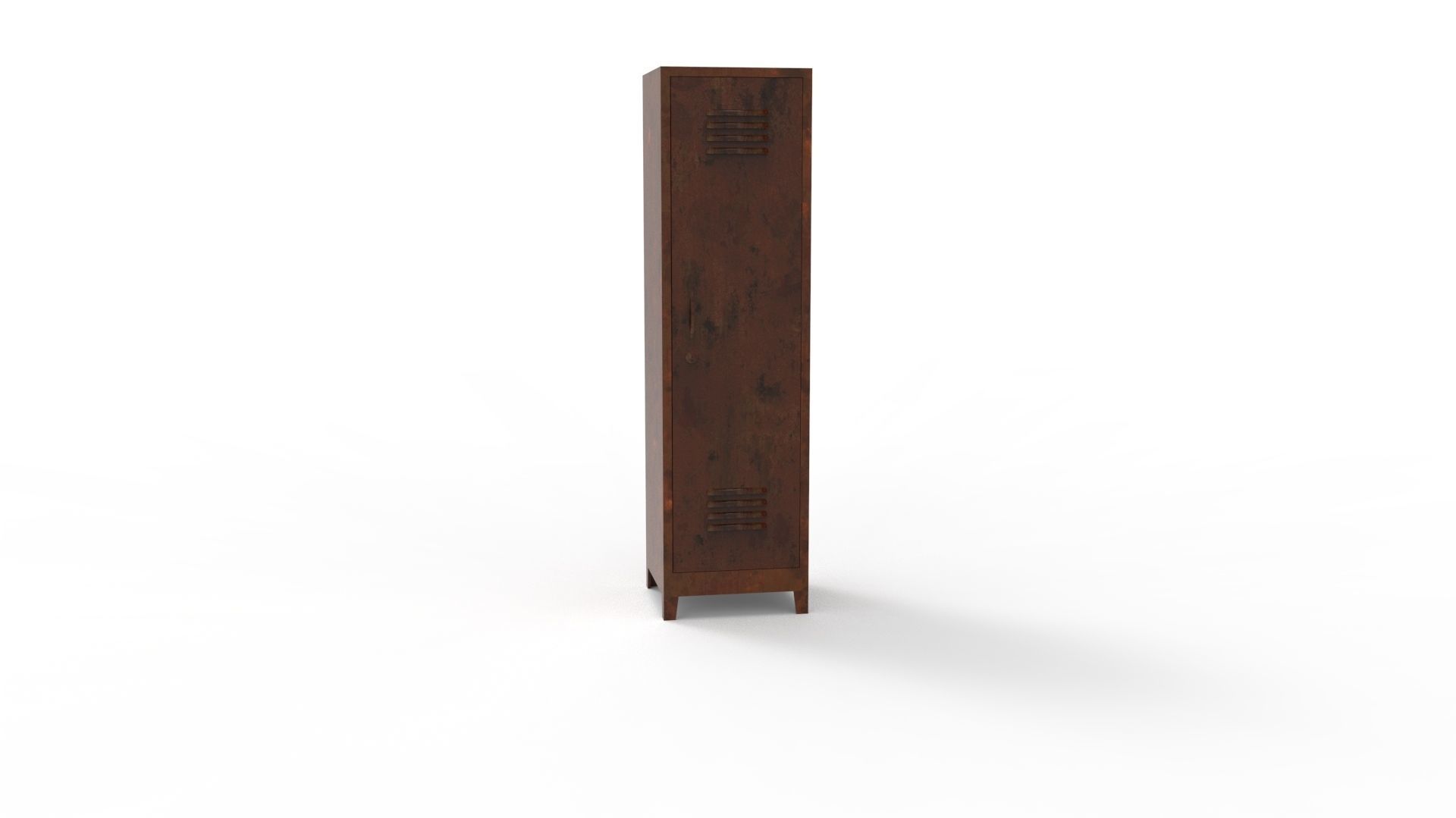 METAL CABINET-SINGLE LONG-RUSTY Low-poly 3D model_19