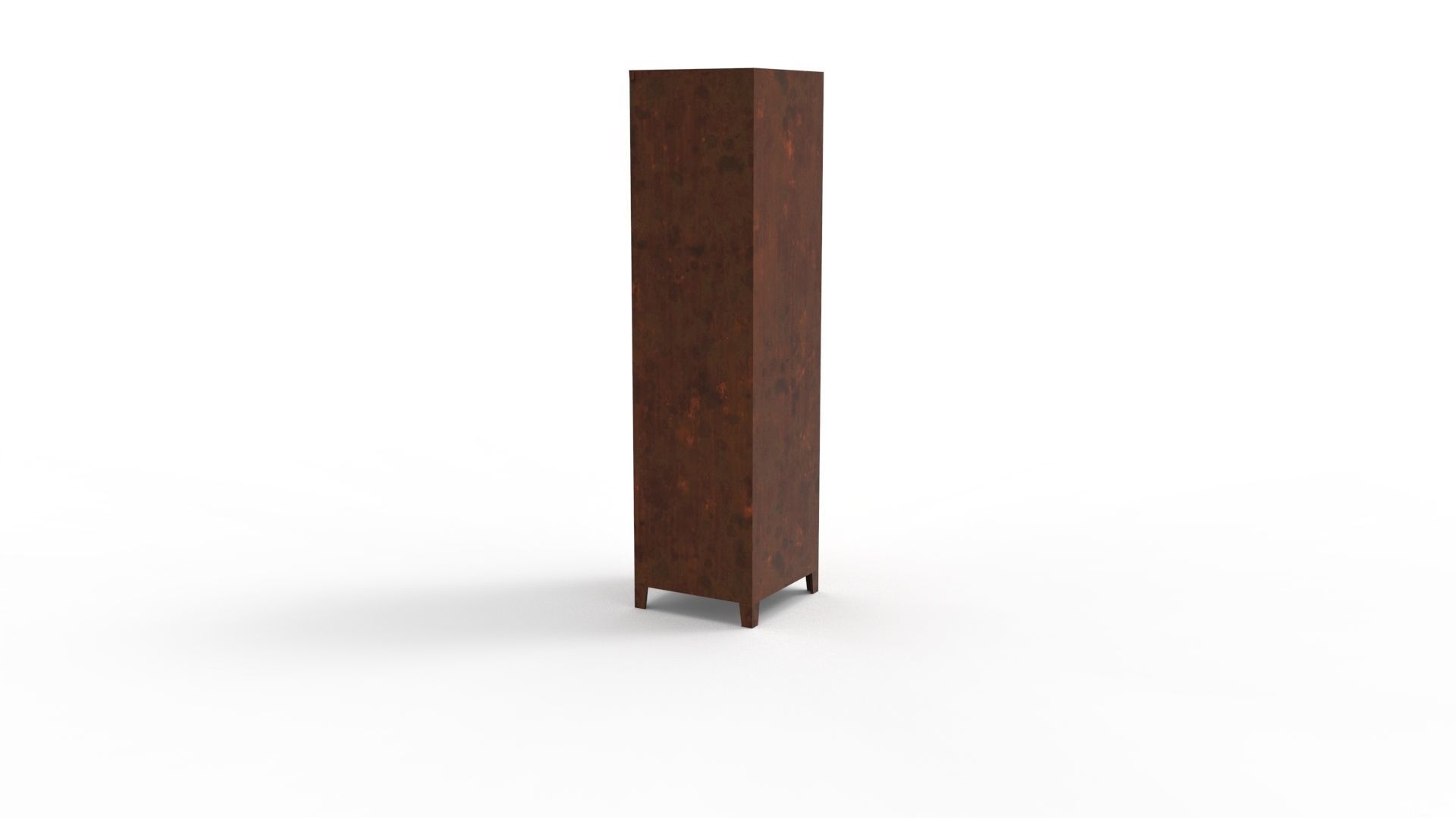 METAL CABINET - SINGLE LONG TWO COVER-RUSTY Low-poly 3D model_66