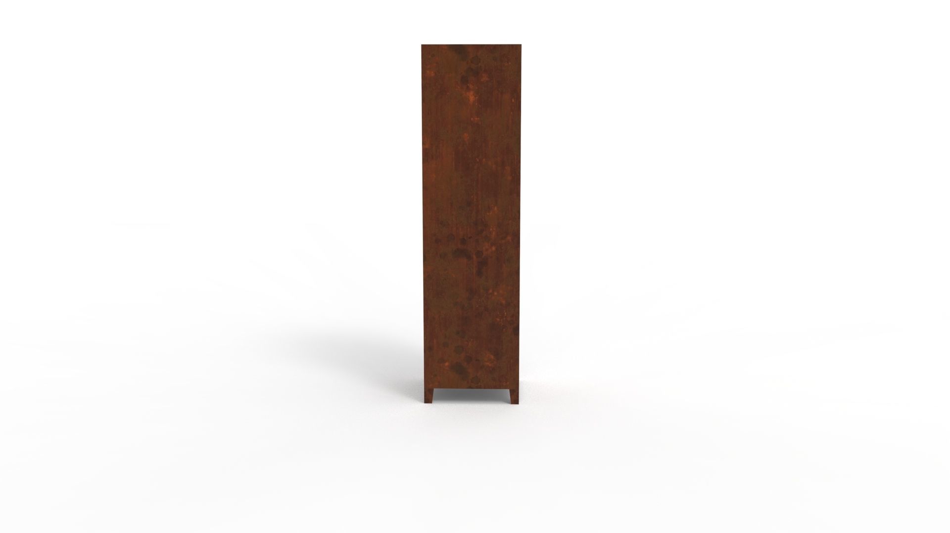 METAL CABINET - SINGLE LONG TWO COVER-RUSTY Low-poly 3D model_57