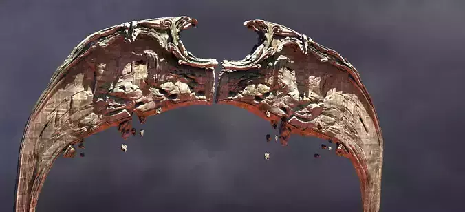 Angel Wings of Stone Curved