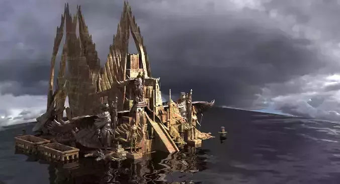 Pyramid City of Ascension Gates  3D model