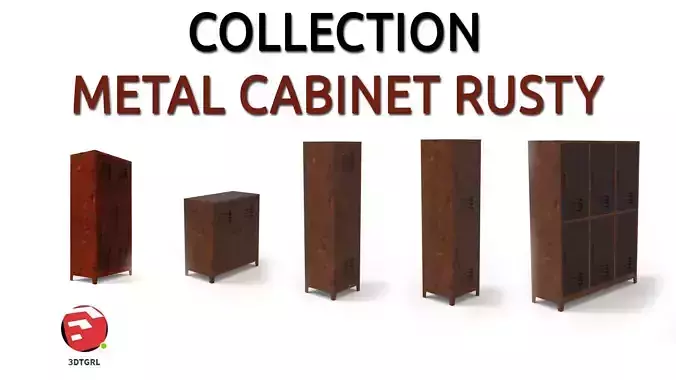 METAL CABINET-RUSTY 3D Model Collection