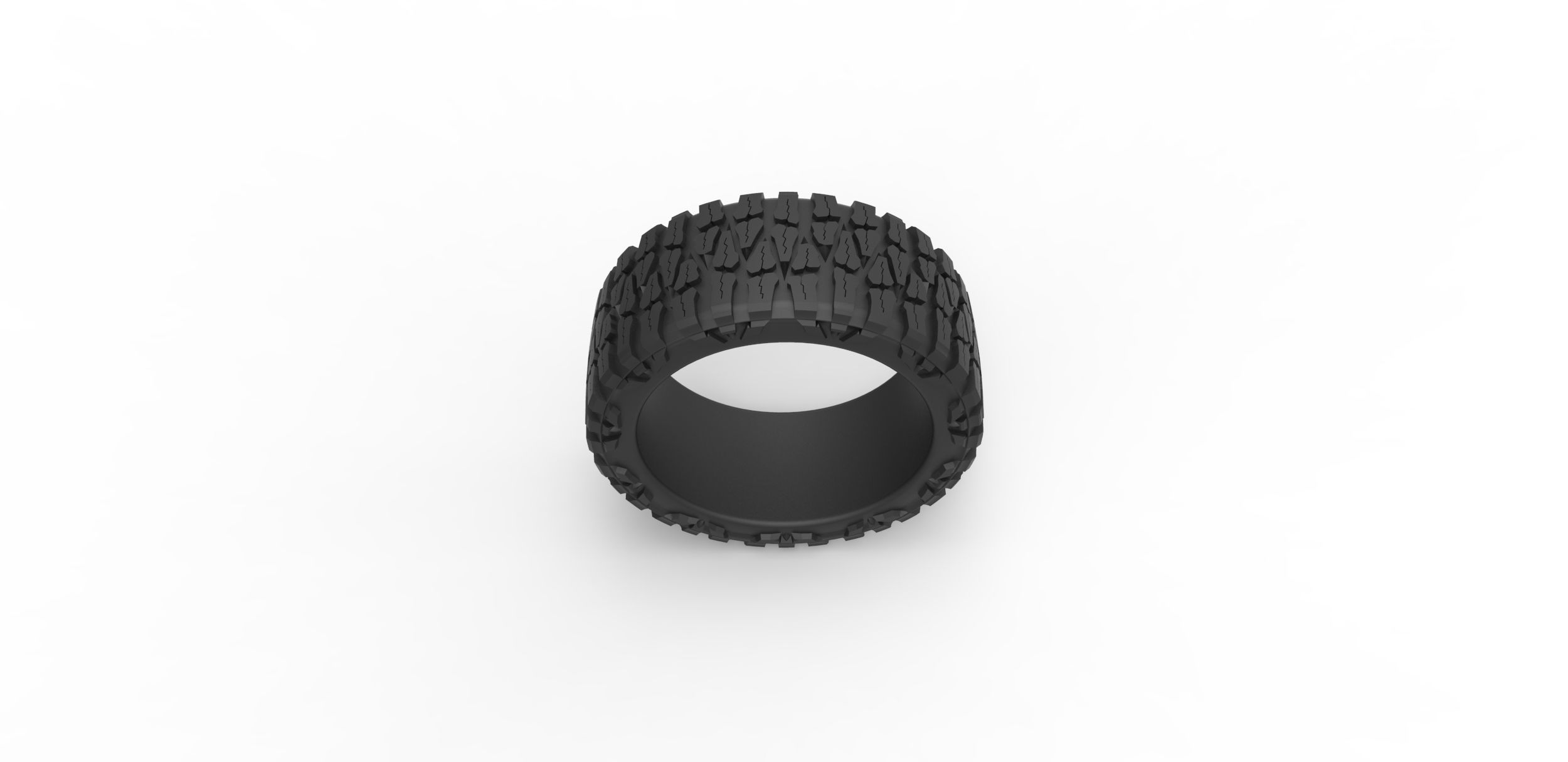 Mud low profile tire Scale 1 to 10 3D print model_5