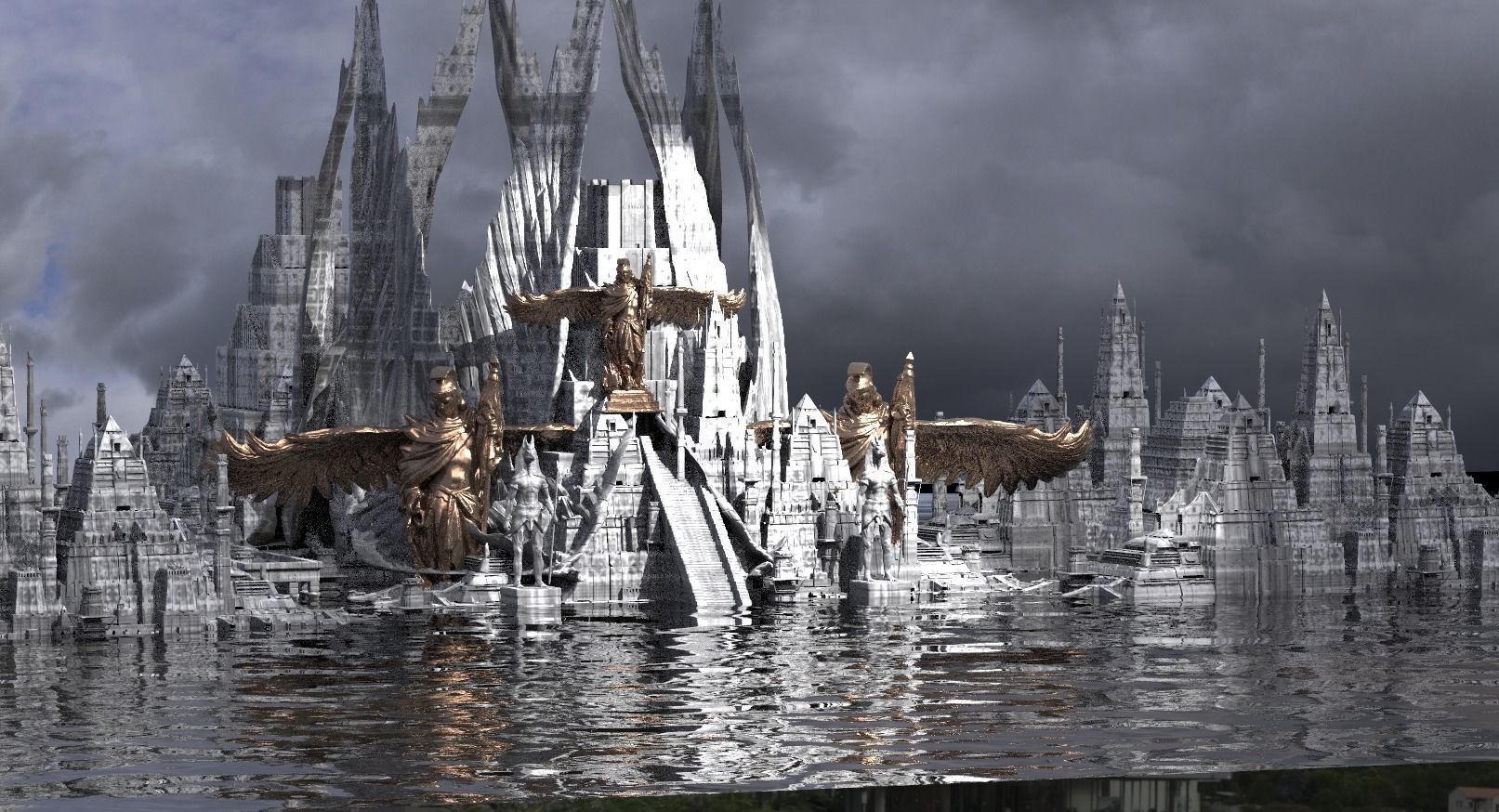 Angelic Pyramid City of Ascension Extended 3D model_1