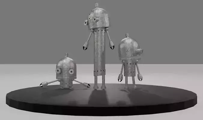 Blender Machinarium 3D  Robot Model Low-poly 3D model