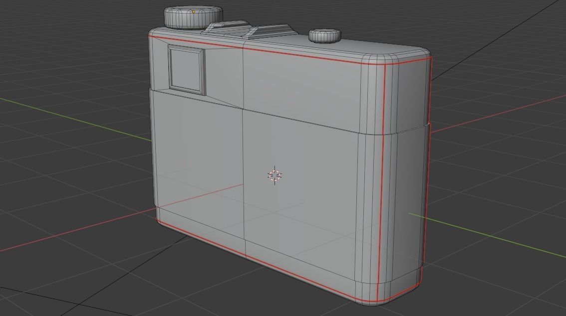 Stylized Low-poly Analog Camera Free low-poly 3D model_7