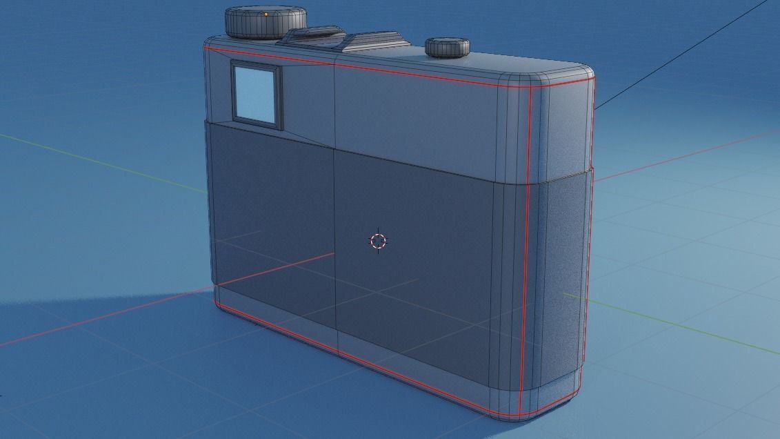 Stylized Low-poly Analog Camera Free low-poly 3D model_5