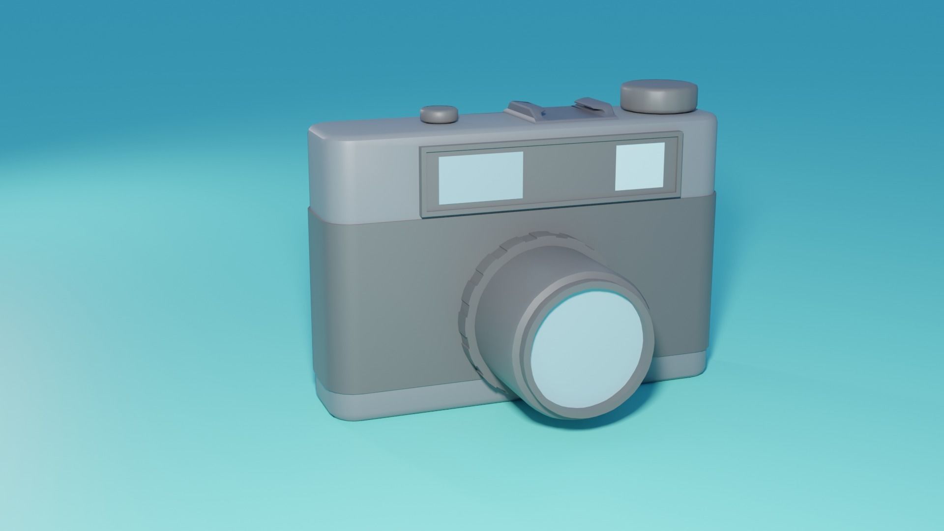Stylized Low-poly Analog Camera Free low-poly 3D model_2