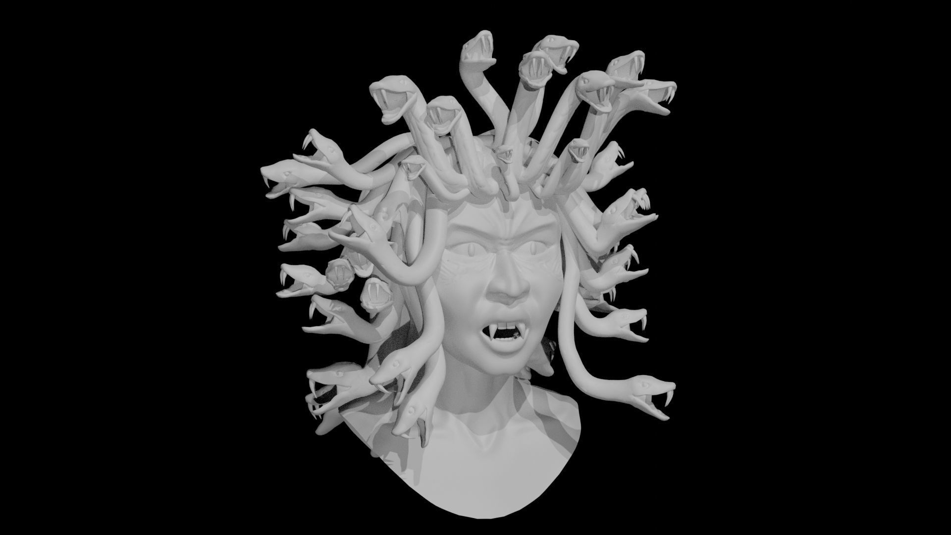 3D model Medusa statue VR / AR / low-poly | CGTrader
